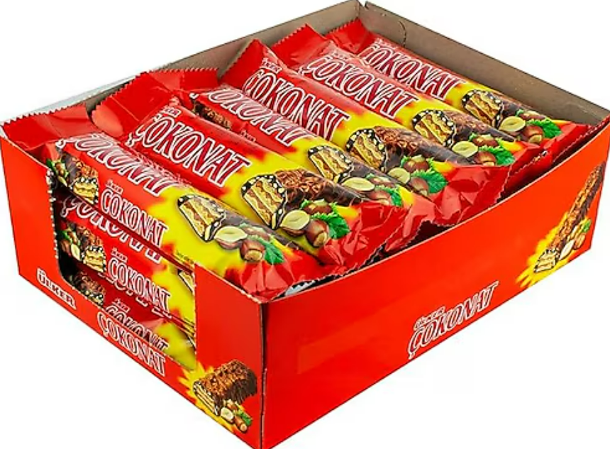 ÜLKER ÇOKONAT FINDIK ÇİKOLATA KAPLAMALI GOFRET 24*33 GR