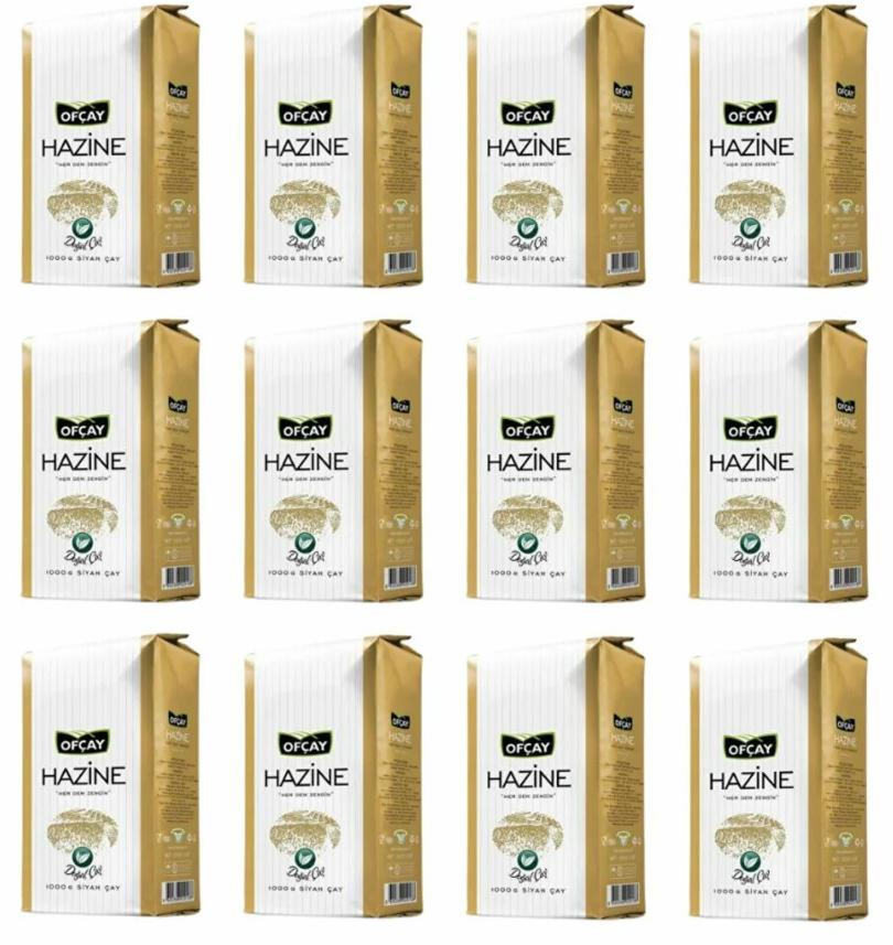 OFÇAY HAZİNE DÖKME SİYAH ÇAY 1000GR x12 Adet 1koli