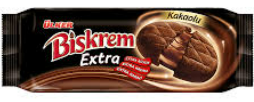 ÜLKER BİSKREM EXTRA KAKAO KREMALI BİSKÜVİ 12ADET*184GR