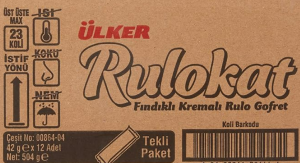 Ülker Rulokat Fındıklı Rulo Gofret 42 Gr x 12 Adet