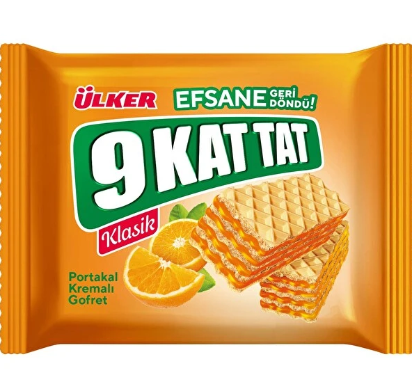 ÜLKER 9 KAT TAT PORTAKALLI GOFRET 24ADET*39GR