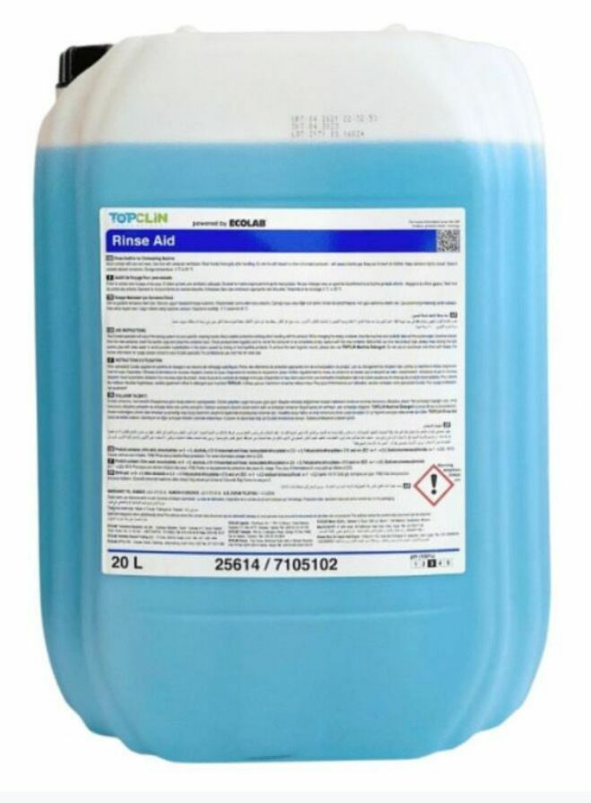 ECOLAB-TOPCLIN RINSE ID - 20 L (KONSANTRE DURULAMA ÜRÜNÜ BULAŞIK PARLATICISI)