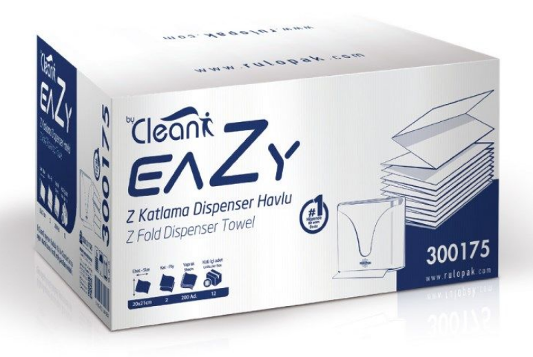 RULOPAK BY CLEAN EAZY Z KATLI DİSPENSER HAVLU 200*12adet