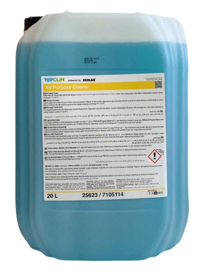 ECOLAB TOPCLIN ALL PURPOSE CLEANER 20LT (KLOR İÇERMEYEN ÇOK AMAÇLI YÜZEY TEMİZLEYİCİ)