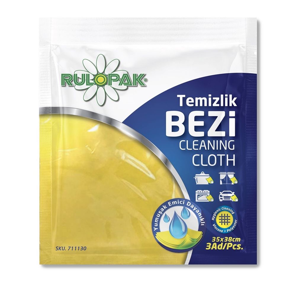 RULOPAK 5 Lİ SARI TEMİZLİK BEZİ