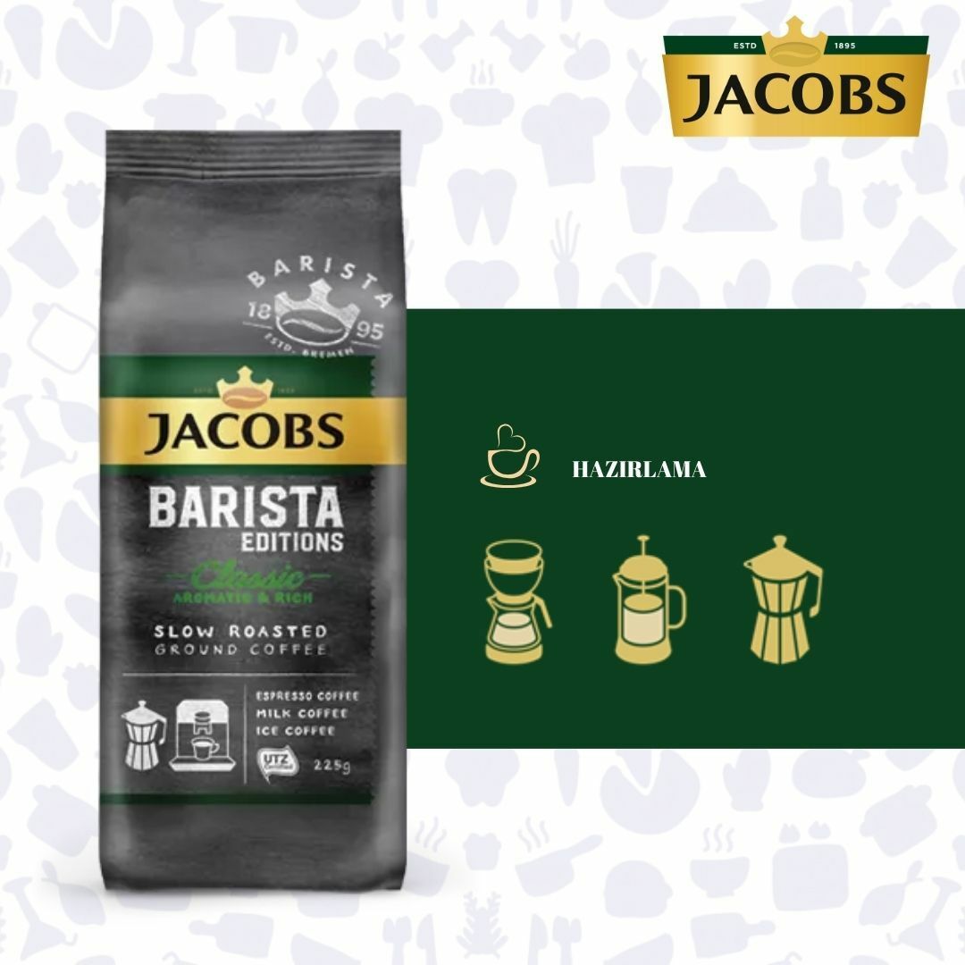 JACOBS BARİSTA CLASİC FİLTRE KAHVE 225GR 1 ADET