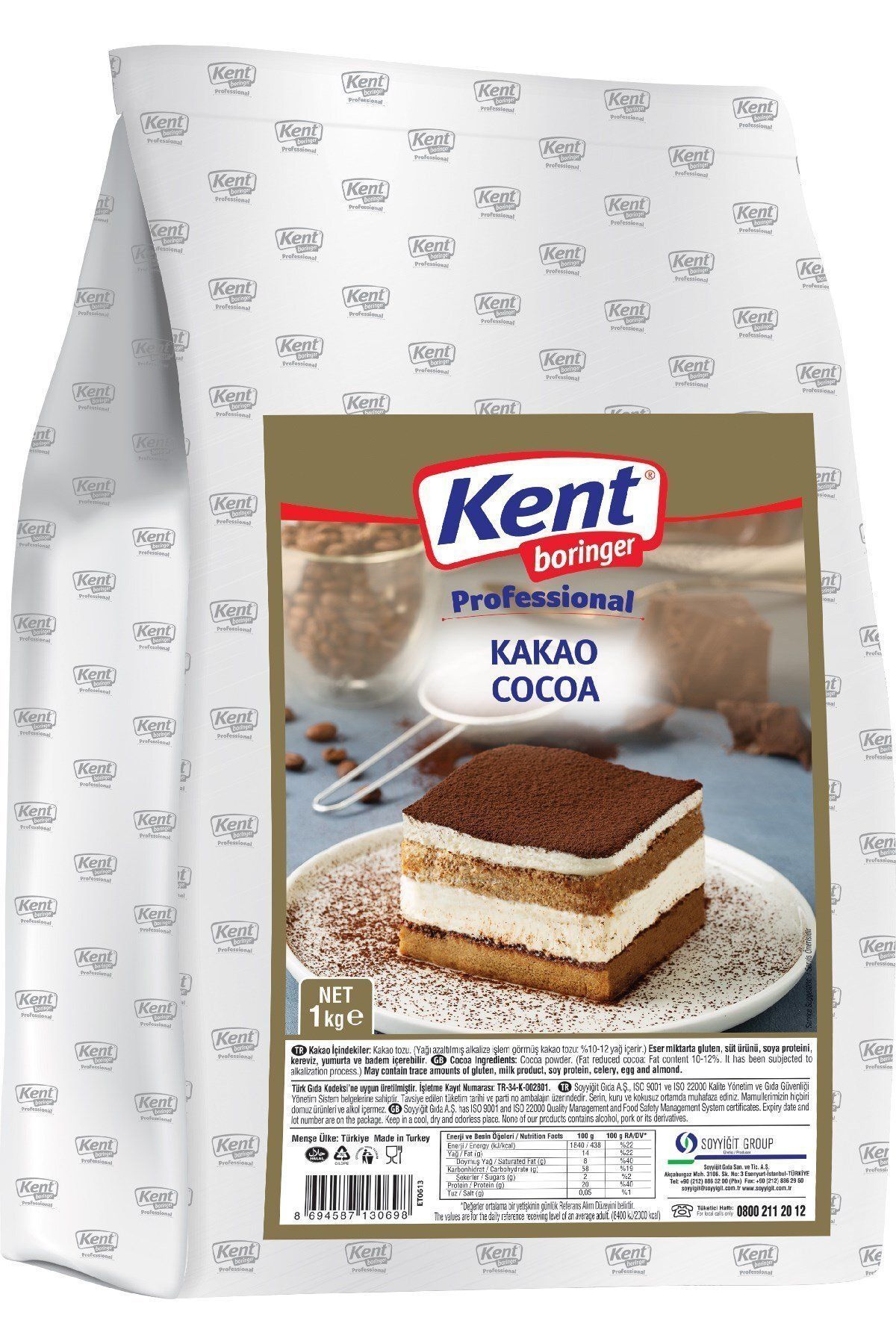 KENT BÖRİNGER KAKAO 1KG*6AD