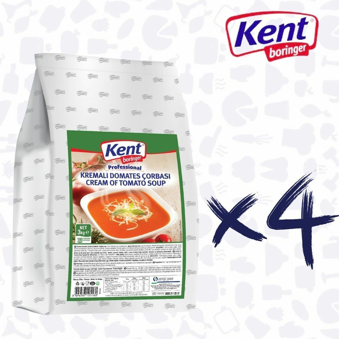 Kent Boringer Prof. Kremalı  Domates Çorbası 3KG*4AD
