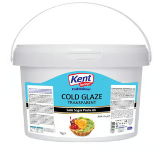 Kent Boringer Professional Sade Şeffaf Soğuk Pasta Jeli 7 Kg*2AD