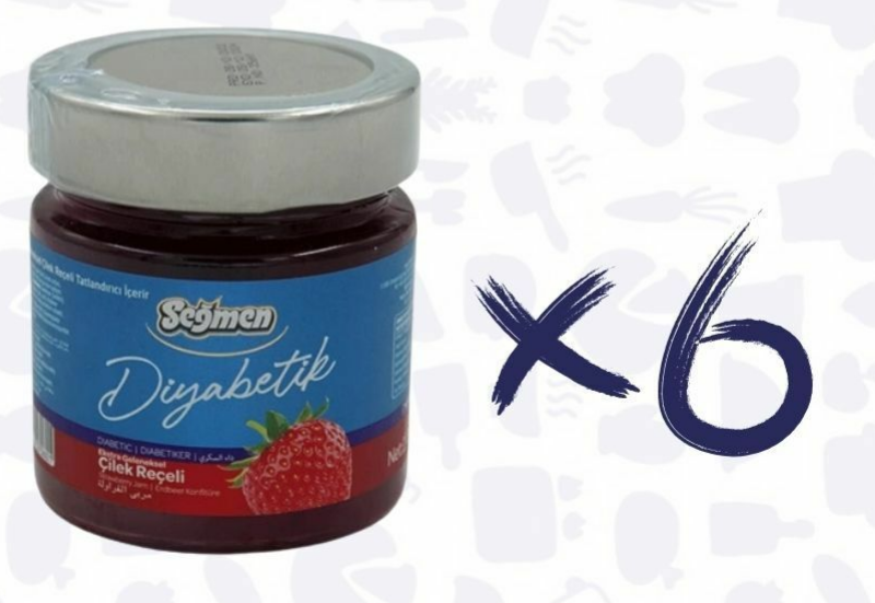 SEĞMEN KAVANOZ DİYABETİK ÇİLEK REÇELİ 270gr*6ADET