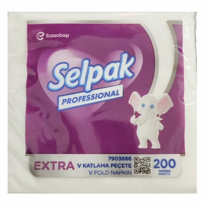 Professional Extra V Katlama Peçete 200 Yaprak x 24 Paket