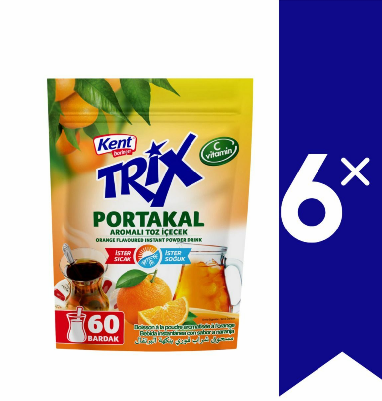 TRİX Portakal Aromalı Toz İçecek 300 gr Sıcak & Soğuk x6 ADET