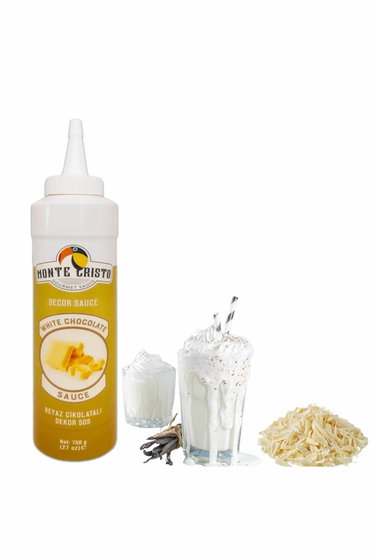 Beyaz Çikolata Dekor Sos Tatlı İçecek Süsleme 750 GR