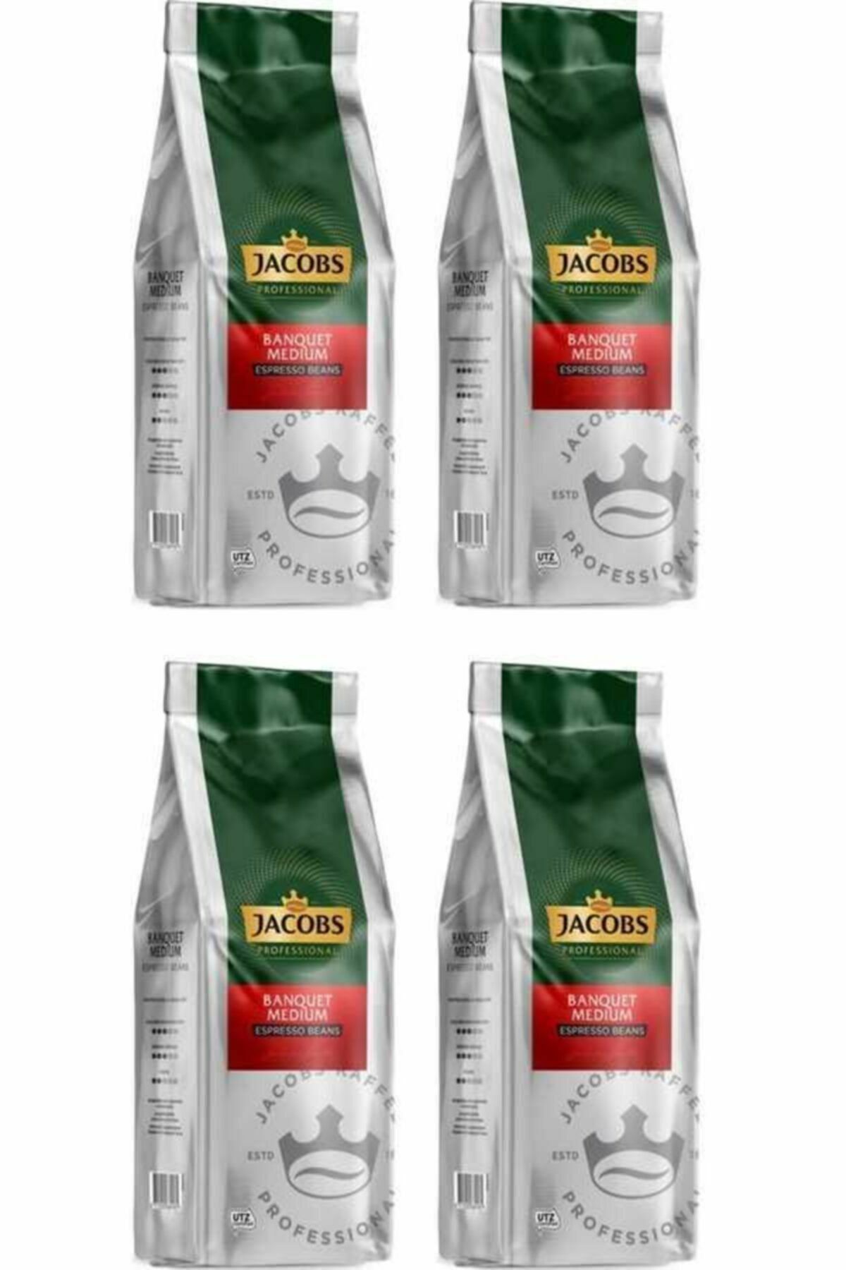 JACOBS BANQUED Medium Espresso Beans Çekirdek Kahve 1000 Gr X 4 ADET