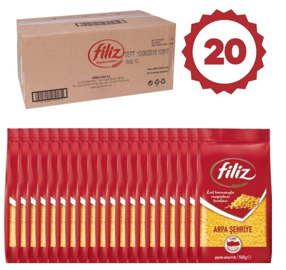 Filiz Arpa Şehriye 500gr 1 koli x 20 adet