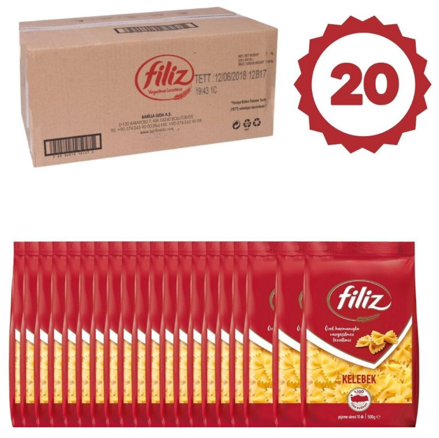 Filiz Kelebek Makarna 500gr 1koli x20 adet