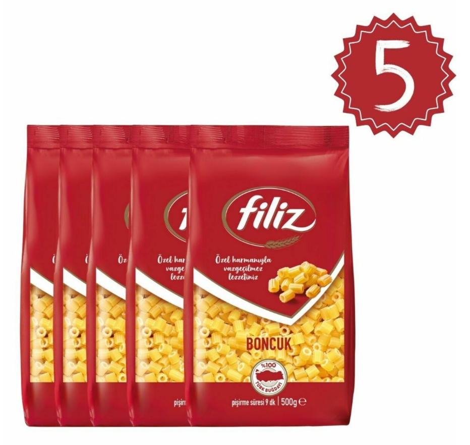 Filiz Boncuk Makarna 500gr X5 adet