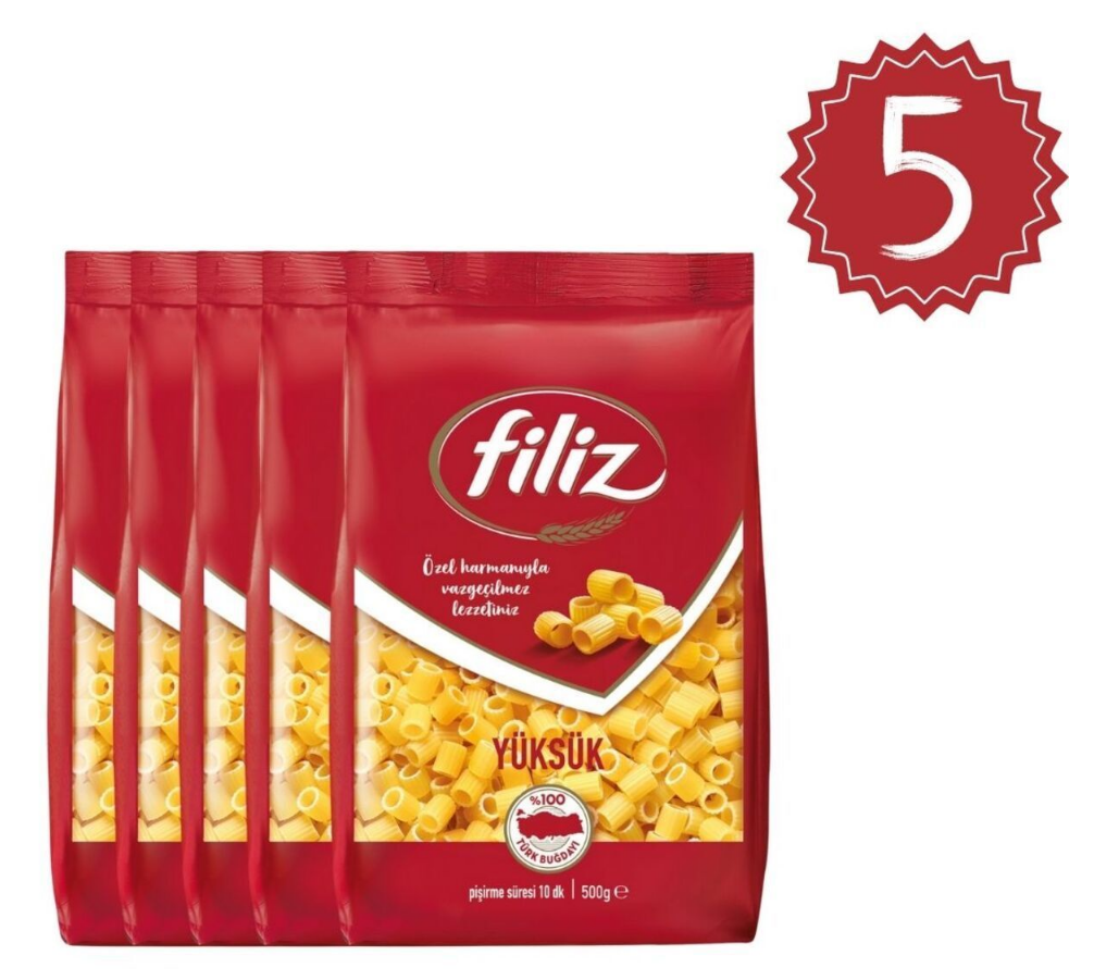Filiz Yüksük Makarna 500gr x5 adet