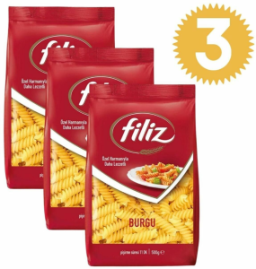 Filiz Burgu Makarna 500gr (çubuk) x3 adet