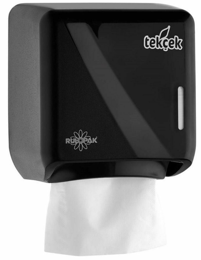 RULOPAK- TEKÇEK MİNİ TUVALET KAĞIDI DİSPENSERİ (SİYAH)