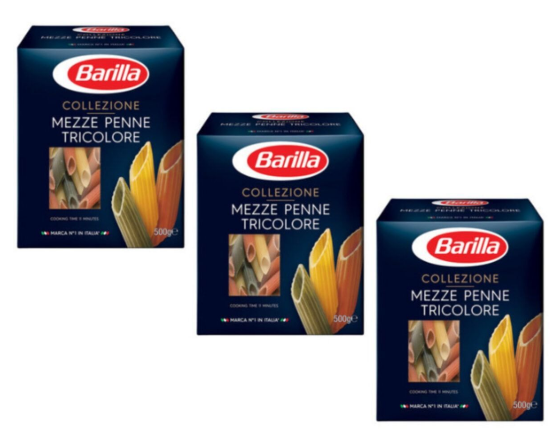 Mezze Penne Tricolore Makarna 500 Gr. X 3 Adet (sebzeli Makarna)
