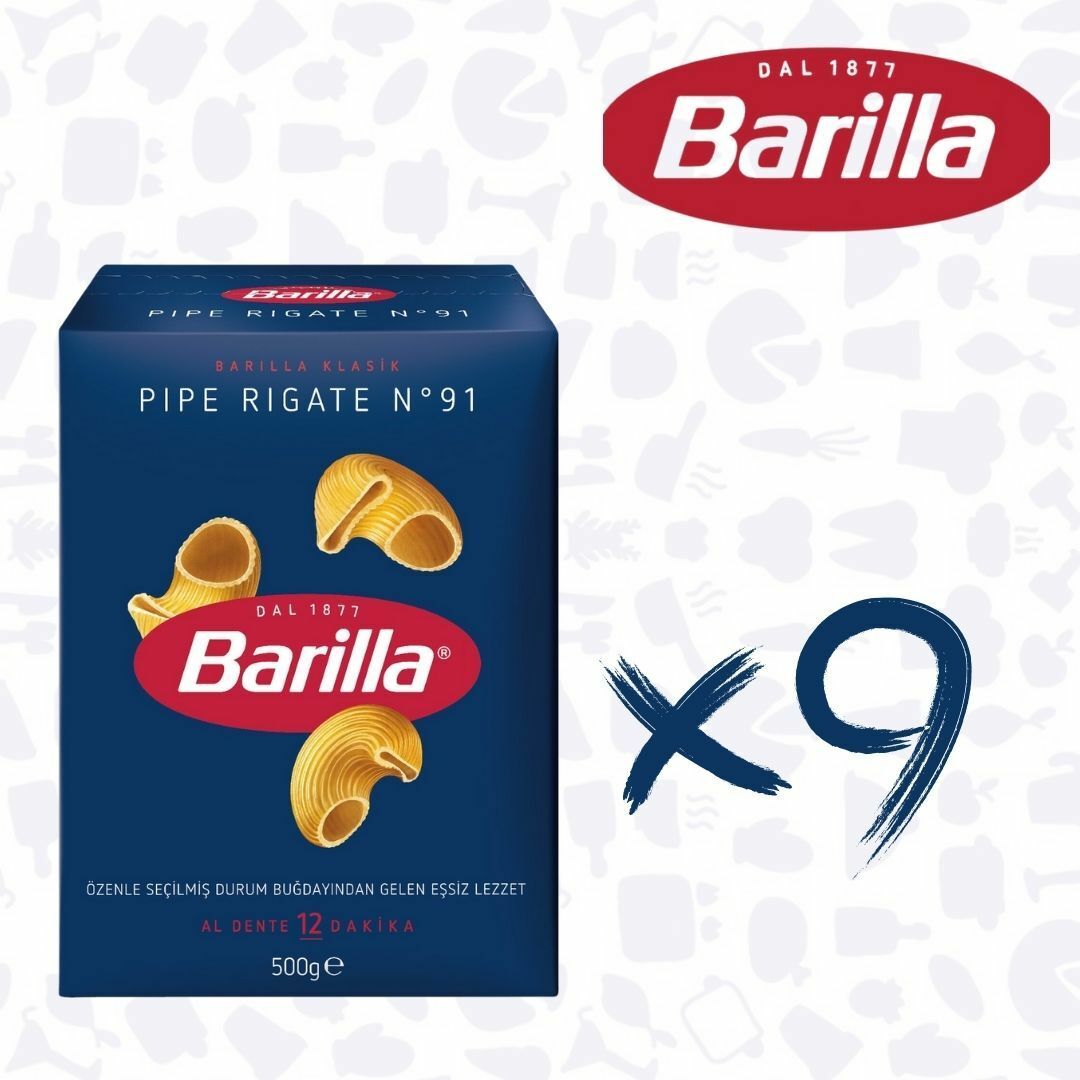 BARİLLA PİPE RİGATE (MANTI) 500GR*9 ADET