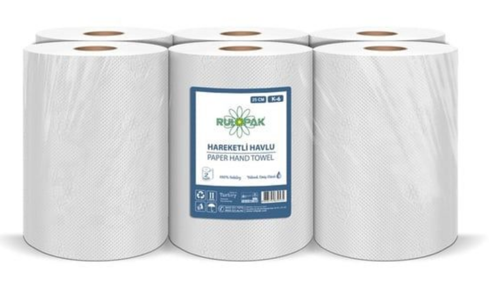 RULOPAK HAREKETLİ HAVLU 25CM K-6 (85MT *6AD) 300105