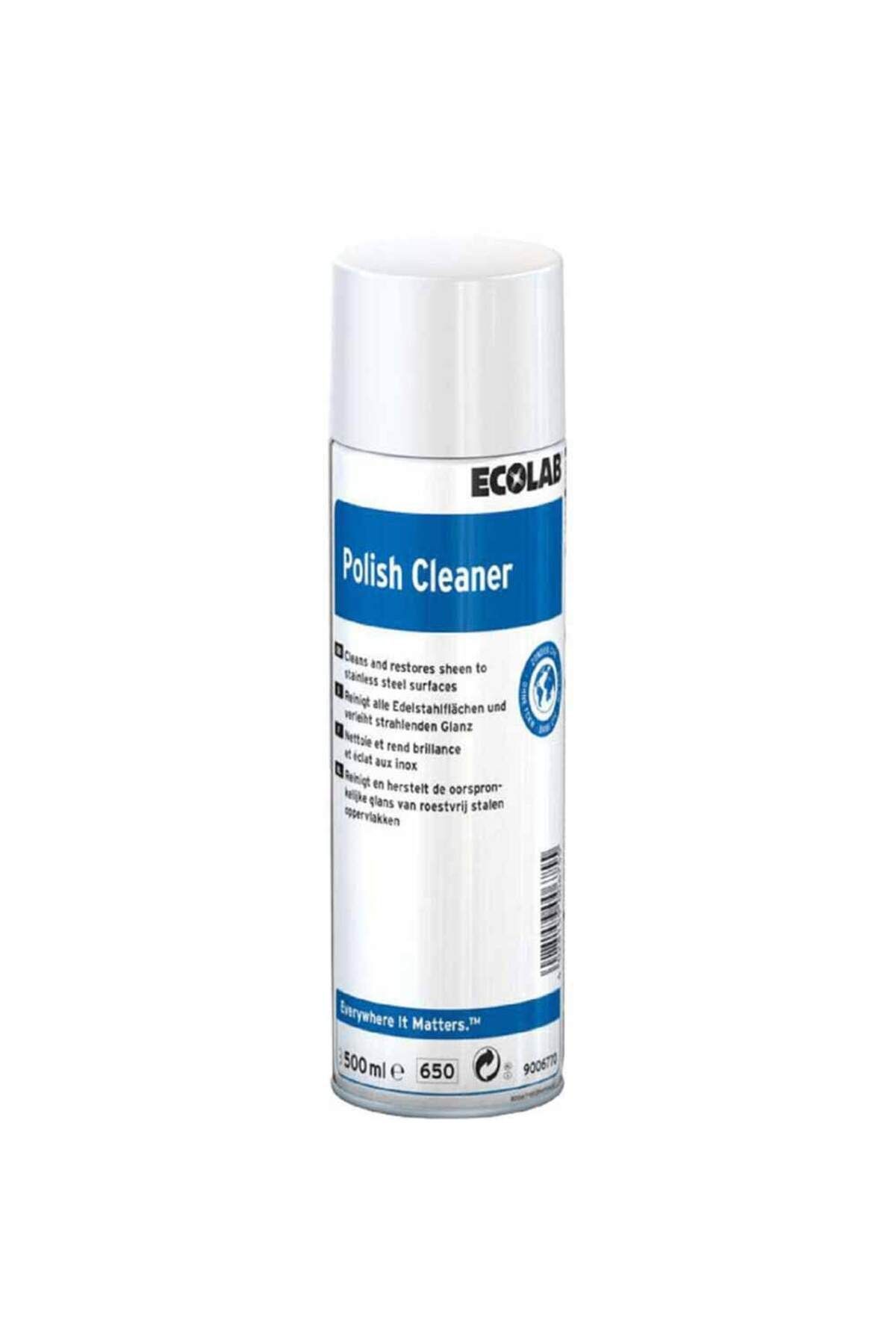ECOLAB S.S.POLISH CLEANER (PASLANMAZ ÇELİKTEN MAMÜL MUTFAK EKİPMANLARI İÇİN TEMİZLEME VE BAKIM ÜRÜNÜ) 500 ML