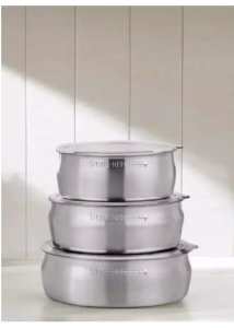 SHINE KITCHEN 6 PARÇA 3LÜ GÜVEÇ TİBİ SAKLAMA KABI