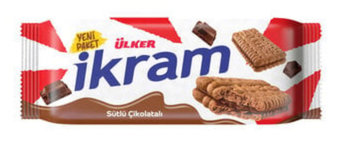 ÜLKER İKRAM ÇİKOLATALI KREMALI BİSKÜVİ 24adet*84GR