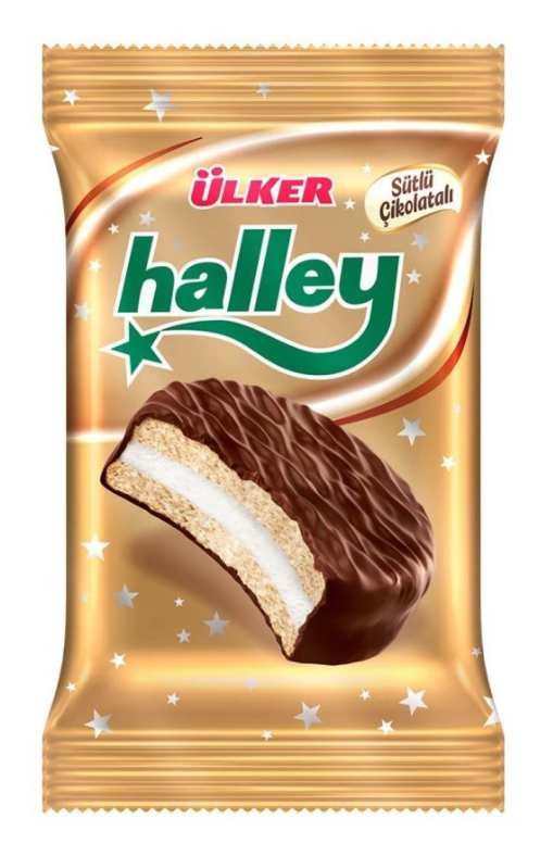 ÜLKER HALLEY ÇİKOLATA KAPLI BİSKÜVİ 24adet*30GR