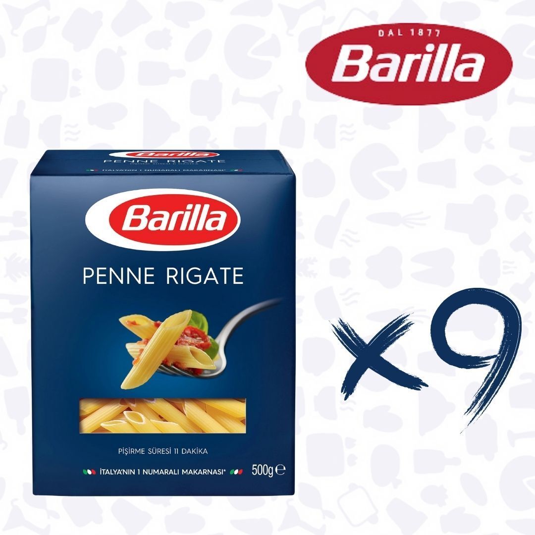 BARİLLA PENNE RIGATE (Kalem) 500GR*9 AD